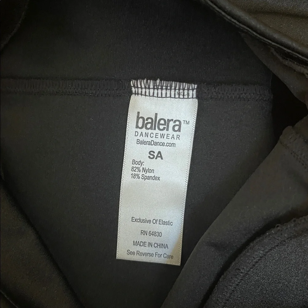 Balera Dancewear women’s black full length leggings, adult small - Picture 3 of 4